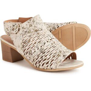 NEW Remonte Metallic Perforated Heels - Leather For Women in Beige-Metal 254